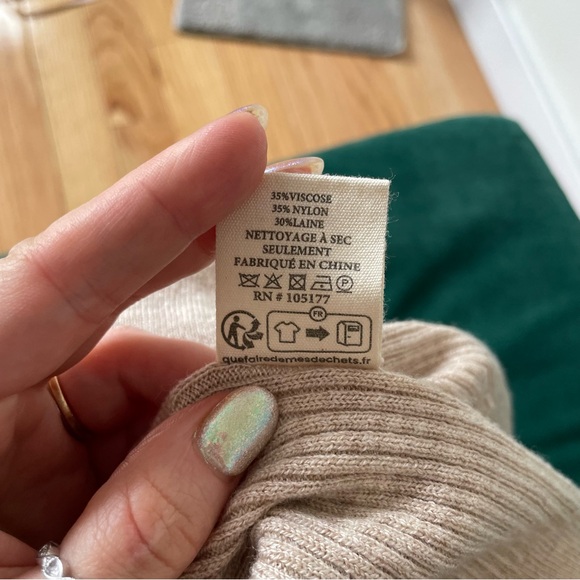 Ulla Johnson Giselle Oatmeal Beige Merino Wool Knit Square Neck Tank Top EUC S - Picture 10 of 11